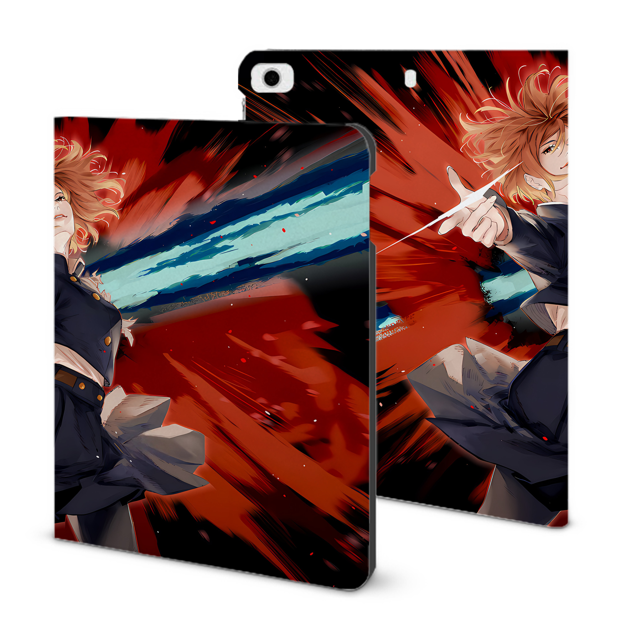 （画像用） 呪術廻戦 Jujutsu Kaisen IPad ケース ブック型 PUレザー TPU 耐衝撃 軽量 薄型 ペン収納なし 全面保護 IPad 各モデル対応